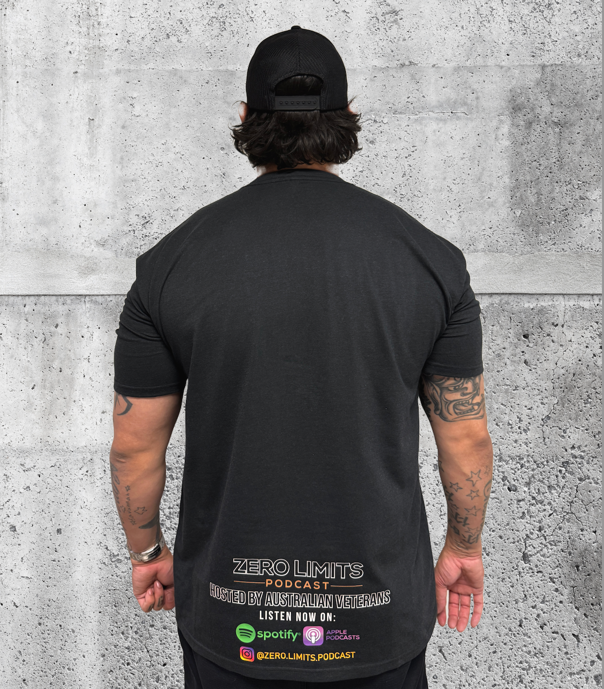 Zero Limits Podcast Supporters Tee Minimal Logo LOW - Black