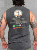 Zero Limits Logo front and back Tank Top Ash Stone Wash