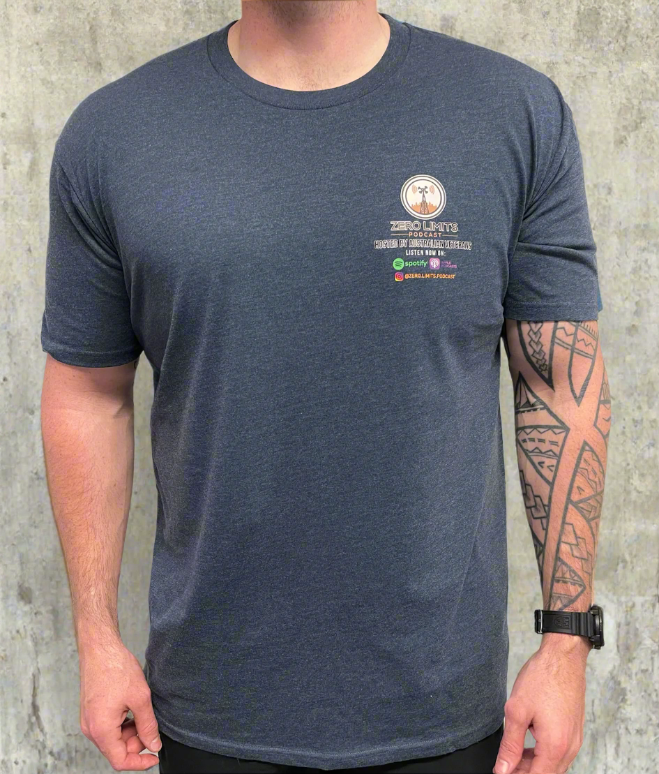 Zero Limits Podcast Supporters Tee - Navy Blue