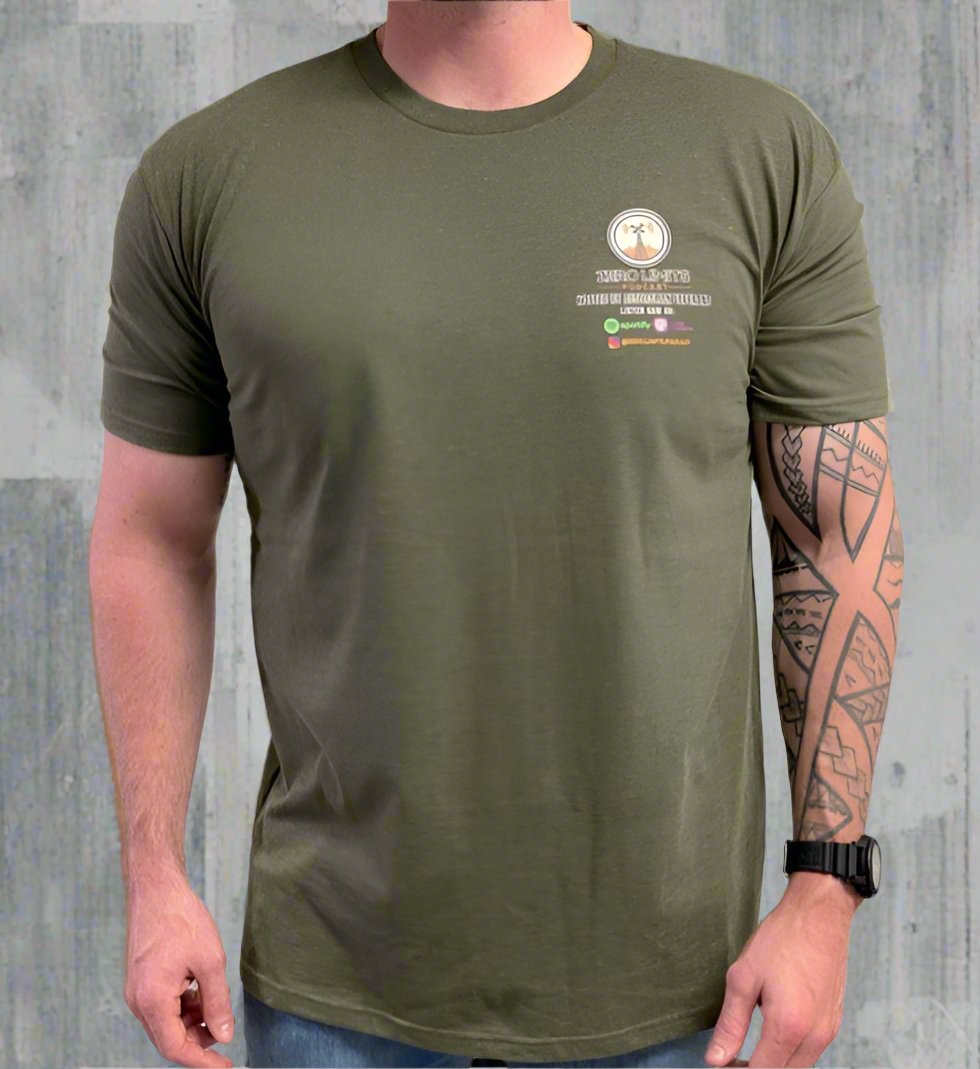 Zero Limits Podcast Supporters Tee - Army Green
